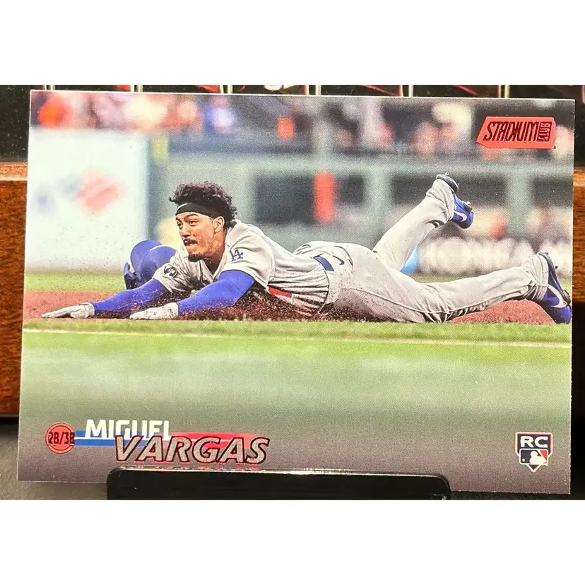 Miguel Vargas Los Angeles Dodgers 2023 Stadium Club Red Foil Rookie Card RC