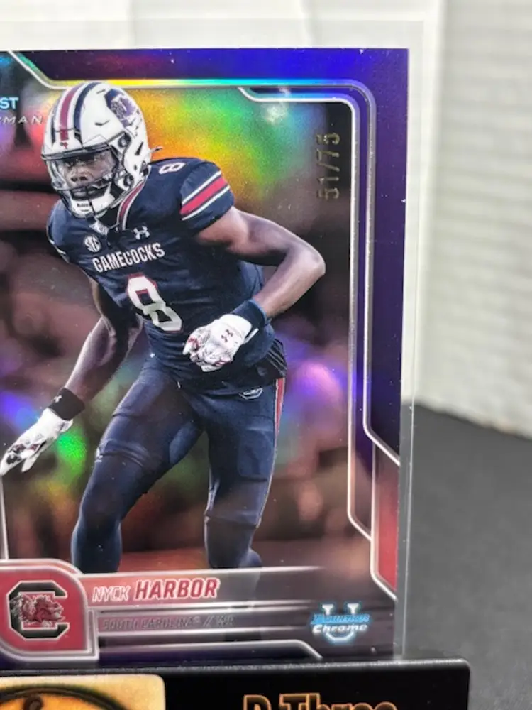 NYCK HARBOR 2025 Bowman Chrome U #82 Purple /75 South Carolina Gamecocks A1295