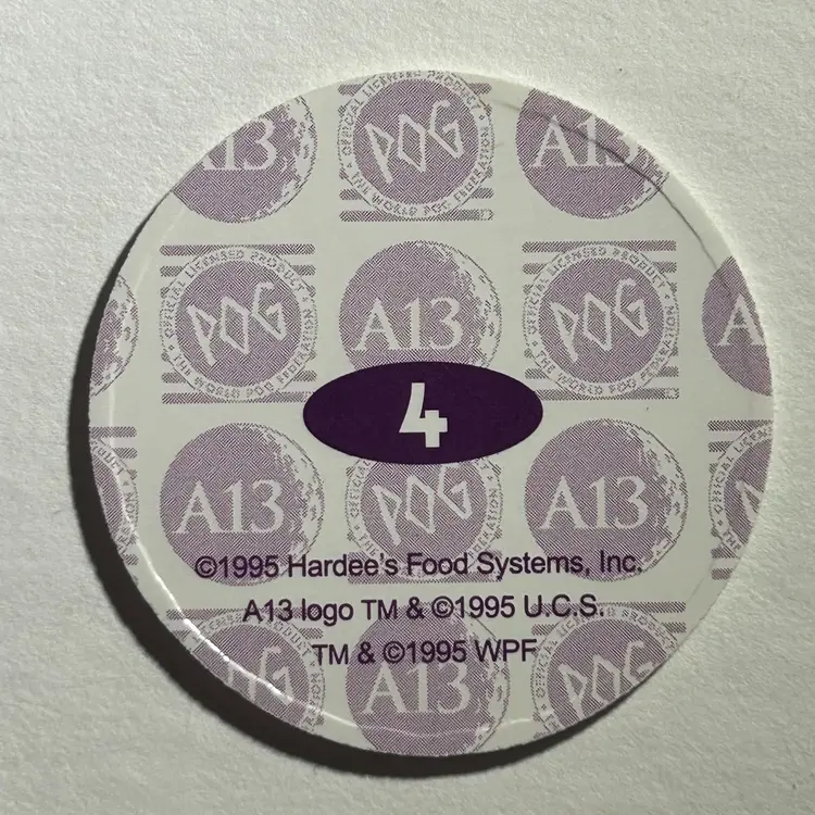 POGs Apollo 13 Pog #4 Stage One Separation A13 NASA Hardee's Food Service 1995 -  55