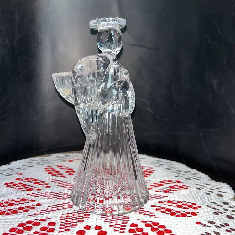 Vintage Crystal Angle Candle Holder