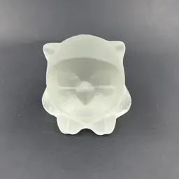 Vintage Goebel Western Germany Squatty Satin Glass Owl 2.5” T 3.5” W