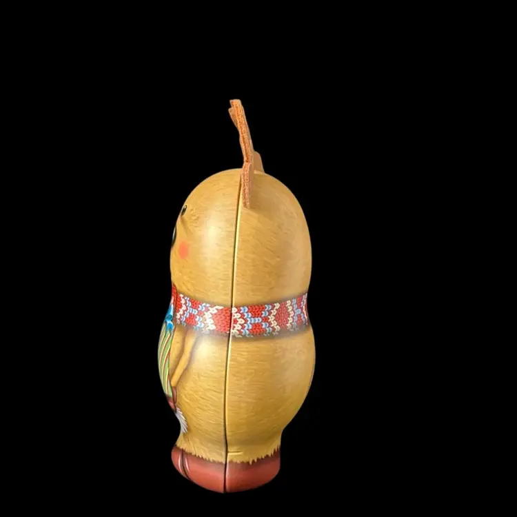 Reindeer Metal Holiday Tin 3D Empty•Great For Gifts Or Candy•Free Standing•READ
9” T x 5” W