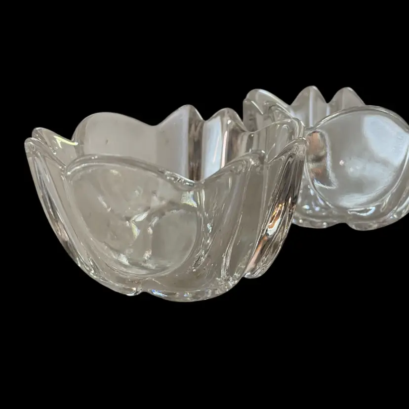 Pair Orrefors Crystal Votives Or Small Bowls