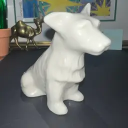 #06 - Vintage Belleek Scottish Terrier Dog Perfect Condition