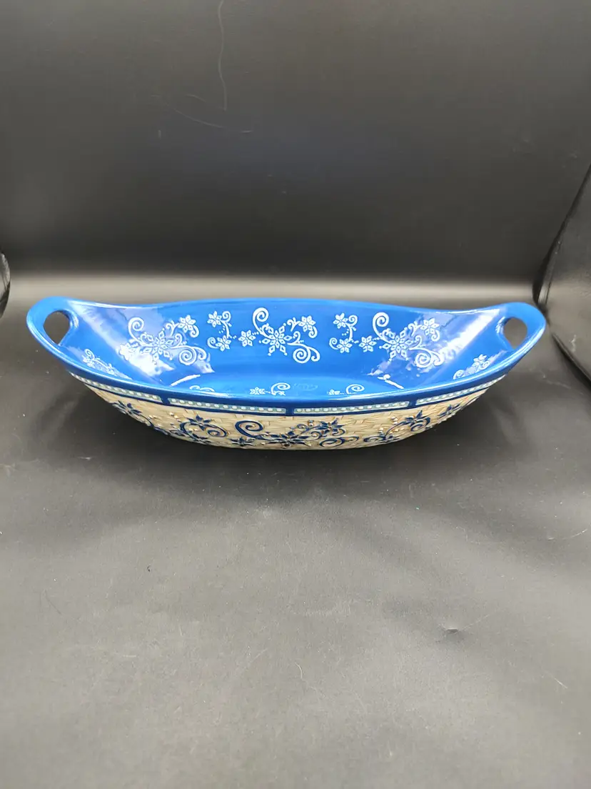 Temptations "Floral Lace" Stoneware Oval Casserole Dish