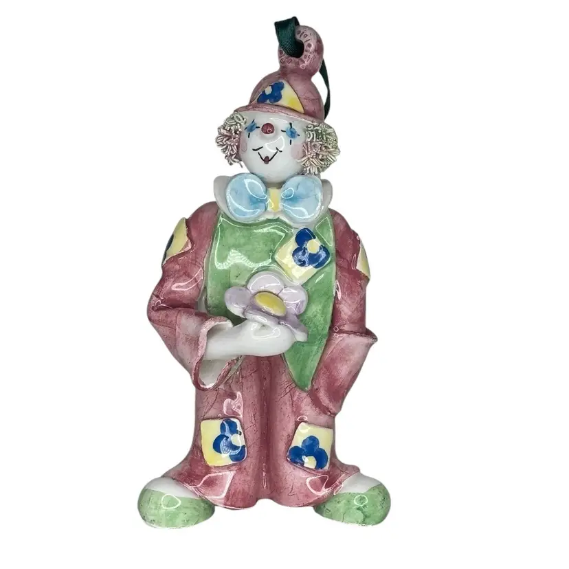 Vintage Gumps San Francisco Gruppo Dei Quattro Porcelain Clown Ornament