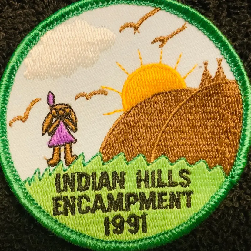 Vintage Scouting Fun Patch: Indian Hill’s Encampment 1991
