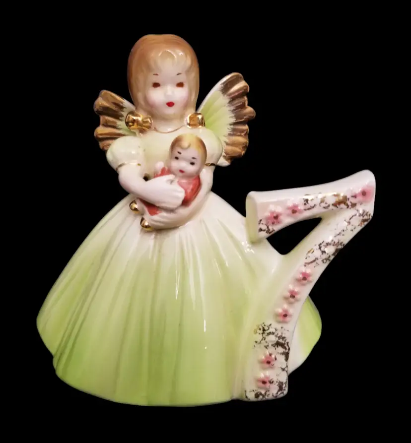 Vintage Josef Originals Birthday Girl Porcelain Angel Figurine 7 Yr. Old
