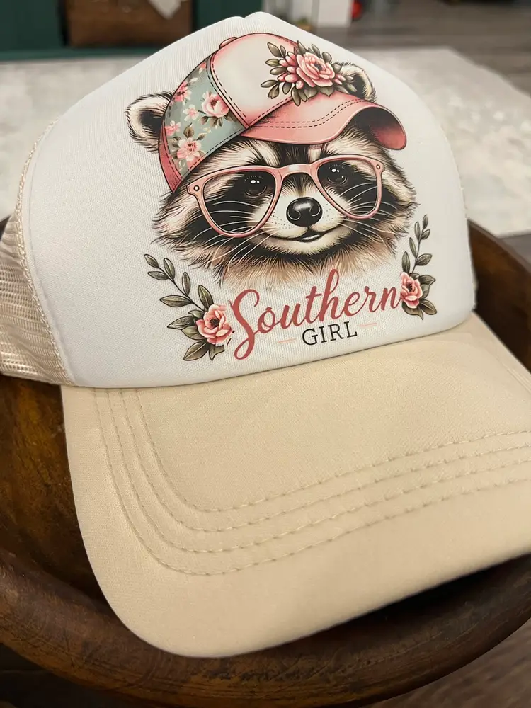 Southern Girl Raccoon Trucker Hat