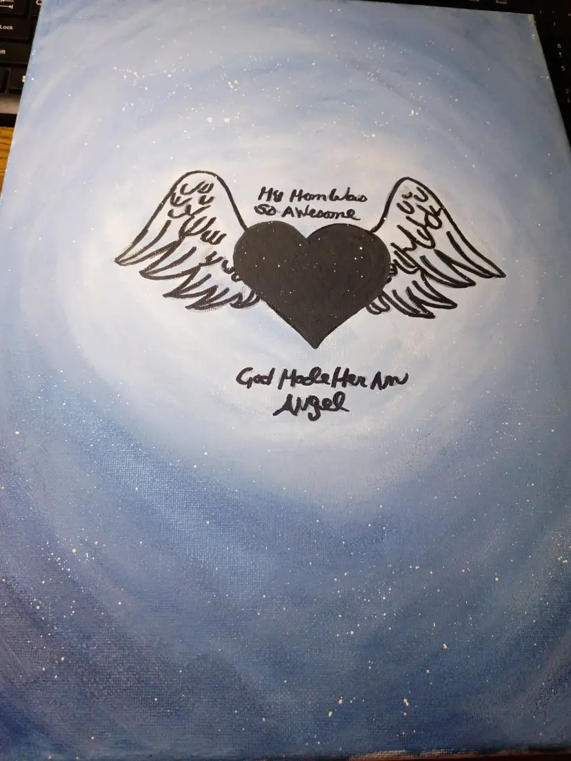 16x12-Heavenly Angel Wings Canvas Art-artist/painter: Melissa Barr