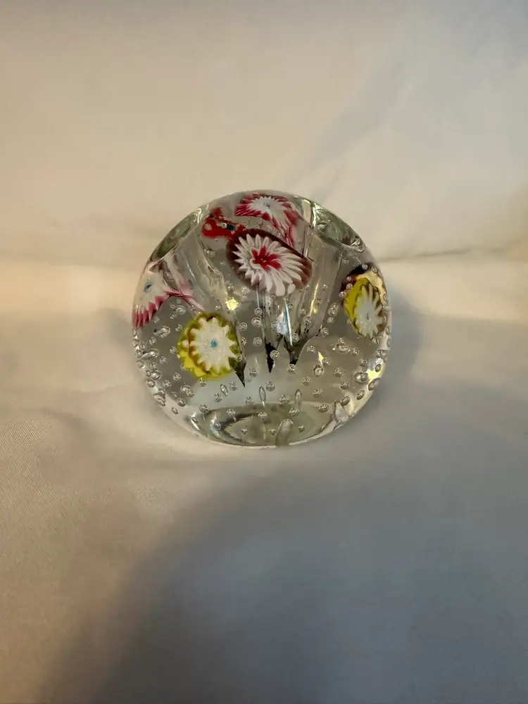Murano Millefiori Glass Paperweight