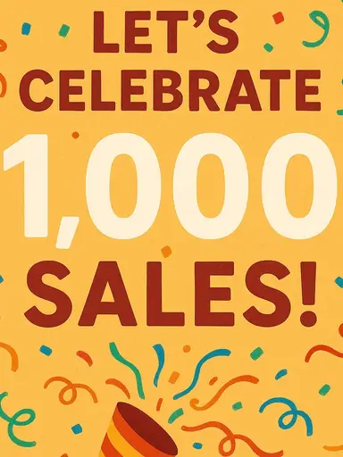 Than You For 1,000 Sales!❤️🎉
