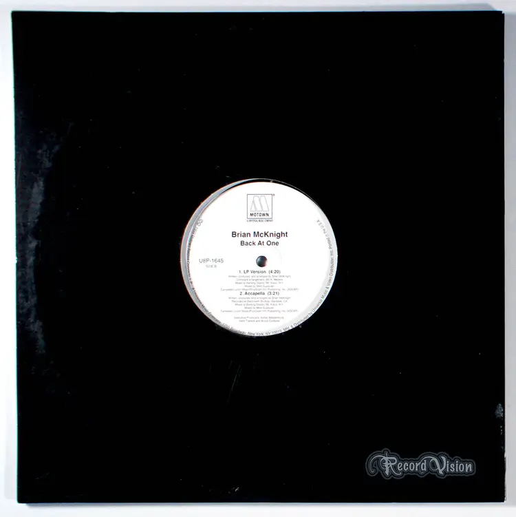 Brian McKnight - Back At One (1999) Vinyl 12" Single • Motown Smoouth Soul Remix