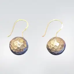 Designer KTH 925 Sterling Silver Modernist Hammered Dangle Ball Drop Earrings 1.25", 5.4g