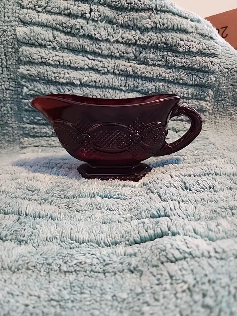Avon Ruby Red Gravy Boat