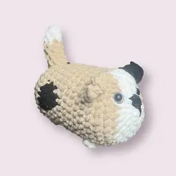 Crochet Loaf Dog Brown Black & White