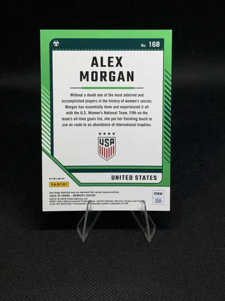 2024-25 Panini Donruss FIFA Optic Alex Morgan #168 Argyle Prizm