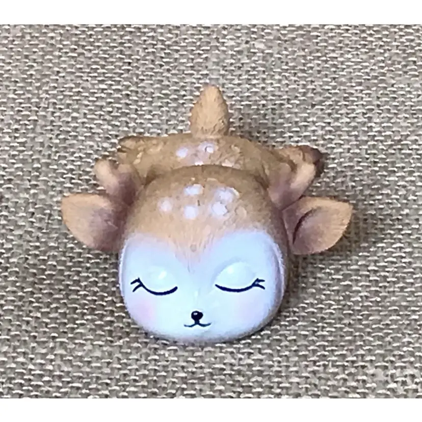 Resin Elf Deer Figurine Sleeping Storybook Fairytale Fantasy Whimsical Twee Cute
