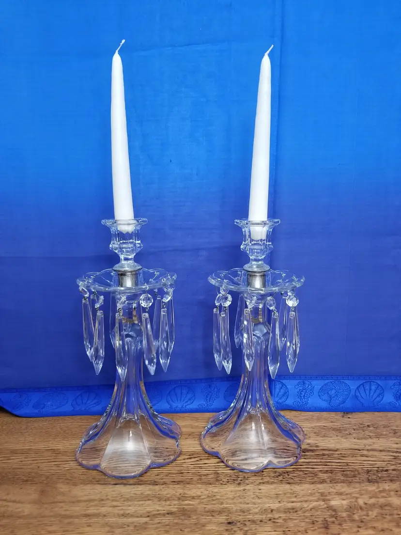 Duncan & Miller Glass Candelabras