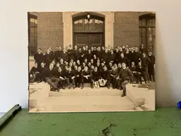 1904 Antique Graduation Black and White Photo Photograph on Backer Board