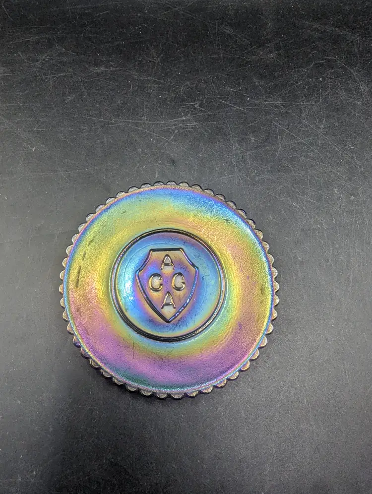 Vintage 86-87 Joseph St Clair Coaster Plate Purple Iridescent
