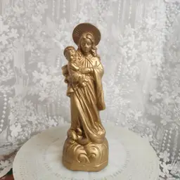 Gold Mary Figurine Music Box