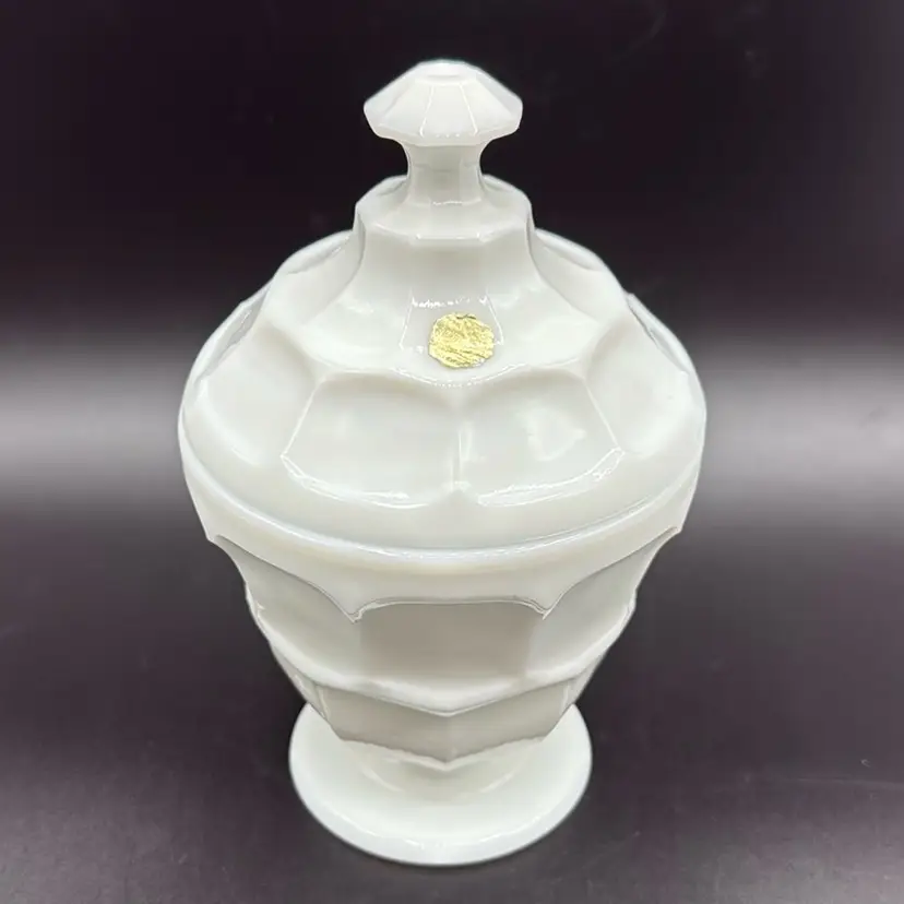Westmorland Ashburn Pattern Covered Candy Dish Sticker Remnant