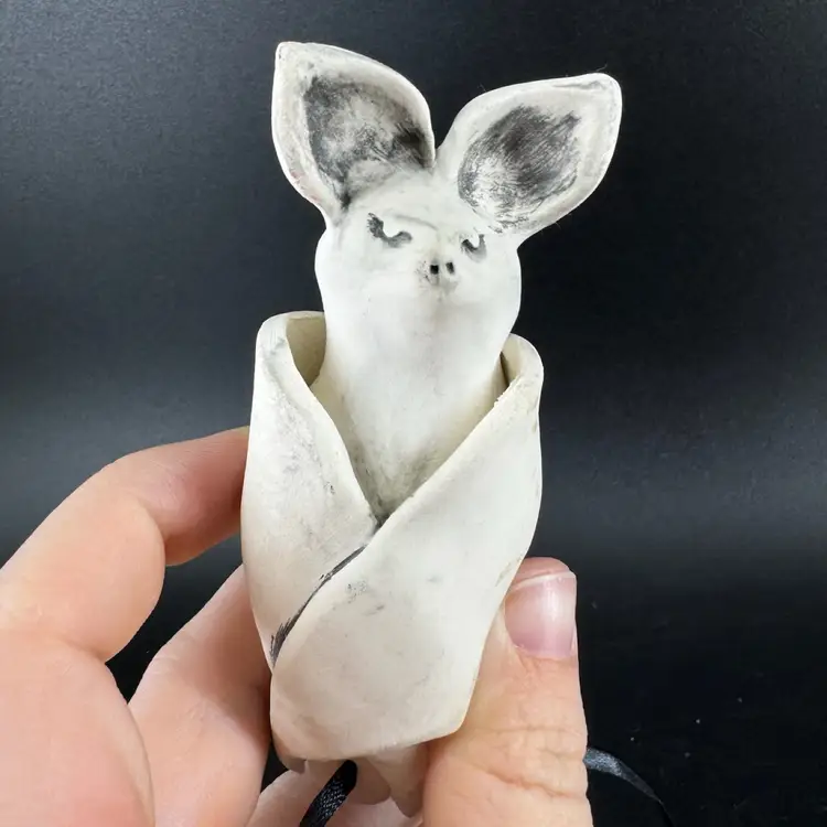 Art Pottery Bat Ornament