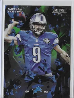 Matthew Stafford 2015 Topps Fire Detroit Lions Parallel 008/199