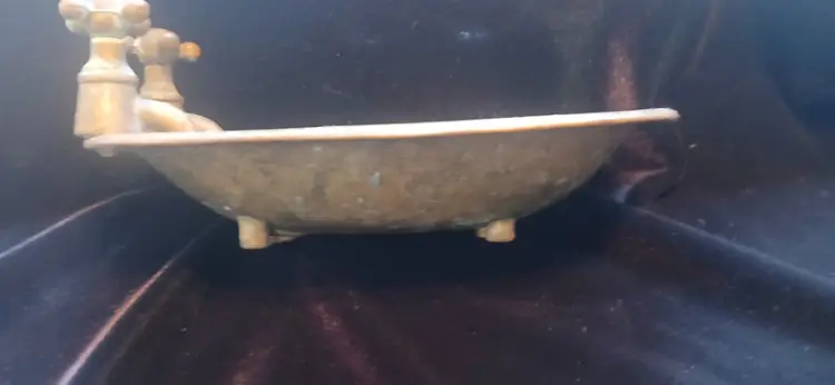 Antique  brass clawfoot batub soap holder