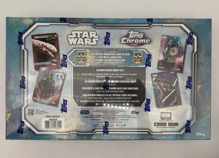 2025 Topps Chrome Star Wars Super Box Costco Exclusive Trading Cards