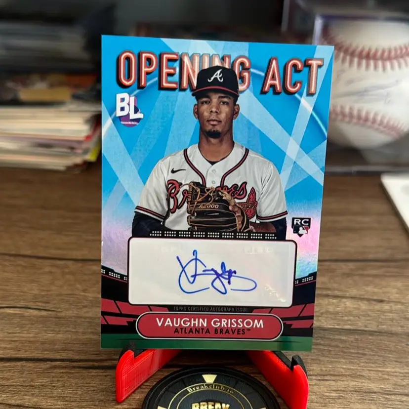 Vaughn Grissom 2023 Topps Big League Opening Act Auto RC Atlanta Braves 