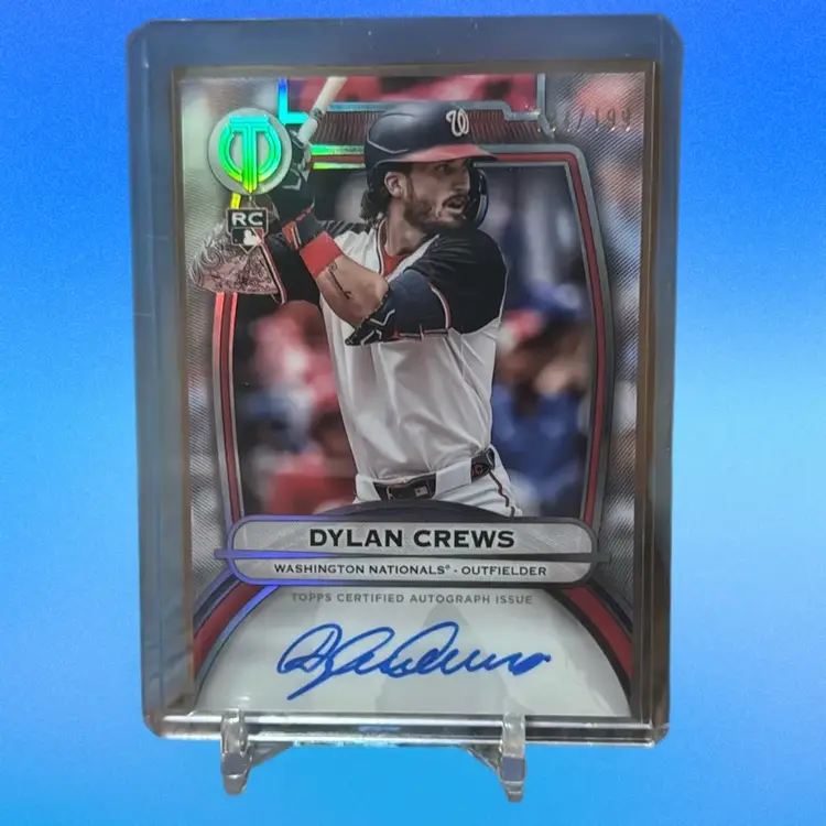 Dylan Crews 2025 Tribute RC /199 Auto Washington Nationals