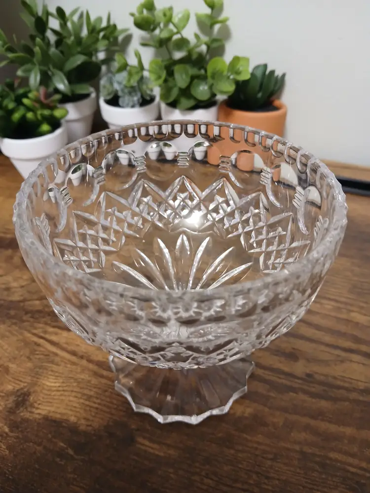 Vintage Crystal Compote Dish
