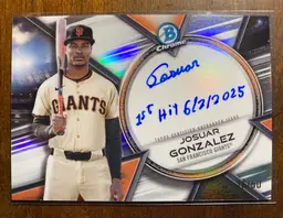 2025 Bowman Chrome Josuar Gonzalez Prime Signatures Insripction Auto 26/50 San Francisco Giants
