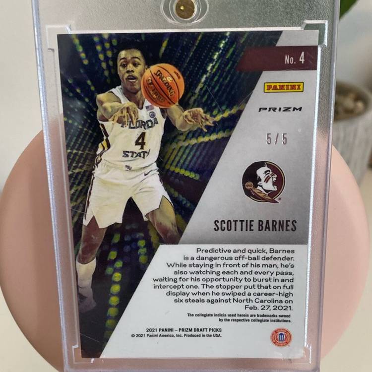 Scottie Barnes Prizm Draft Picks 5/5 Rookie