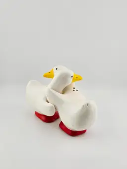 Vintage Hugging Geese Salt and Pepper Shakers