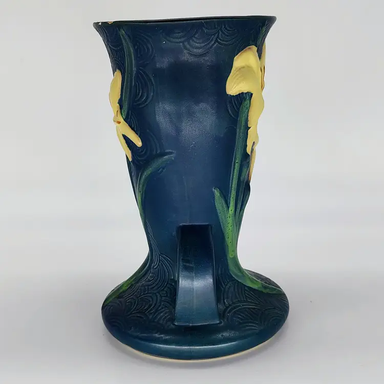 Vtg Roseville Pottery "Zephyr Lily Blue" Vase