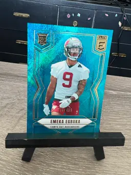 Emeka Egbuka 2025 Panini Donruss Elite Teal Matrix Parallel RC Rookie /499 NFL Football Card Tampa Bay Buccaneers (A2)