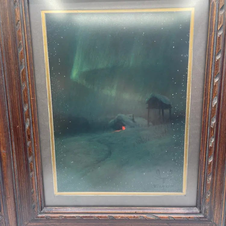 Frank Rademacher Emerald Night Pastel Framed 1979 Signed By Artist