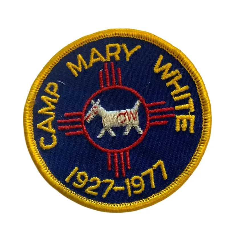 Vintage Scouting Fun Patch : Zia Girl Scout Council - Camp Mary White 1927-1977 50th Anniversary