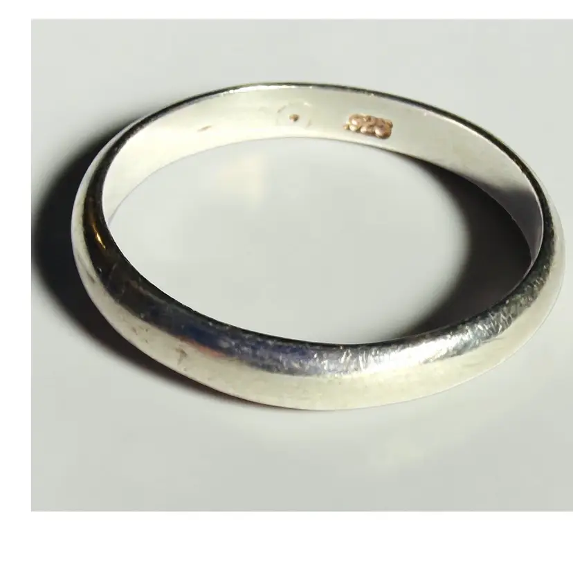 Vintage Sterling Silver Band Ring- Size 6.75