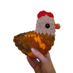 Crocheted Chicken 6 1/2 X 6