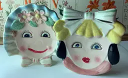 Vintage 1960s Bud Vases Whimsical Ladies