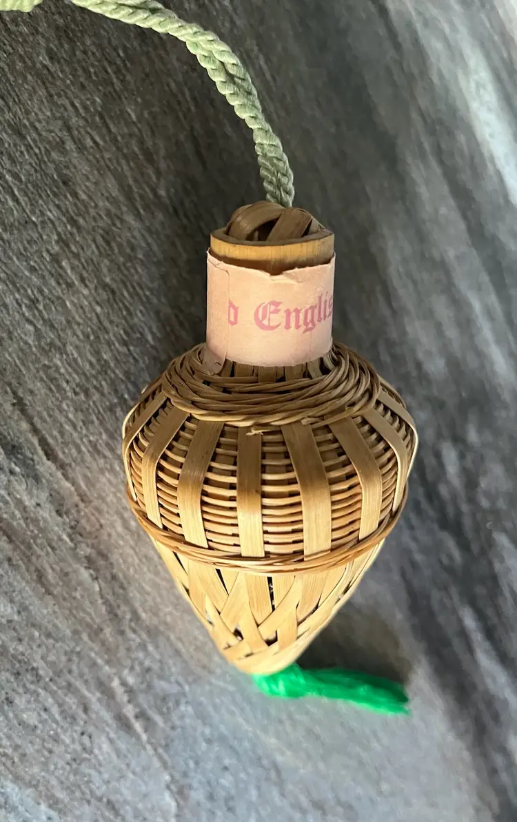 Vintage Wicker Hanging Sachet Ornament 4 1/2 inch