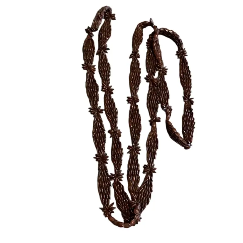 Hawaiian Koa Seed Necklace 52” Has Damage