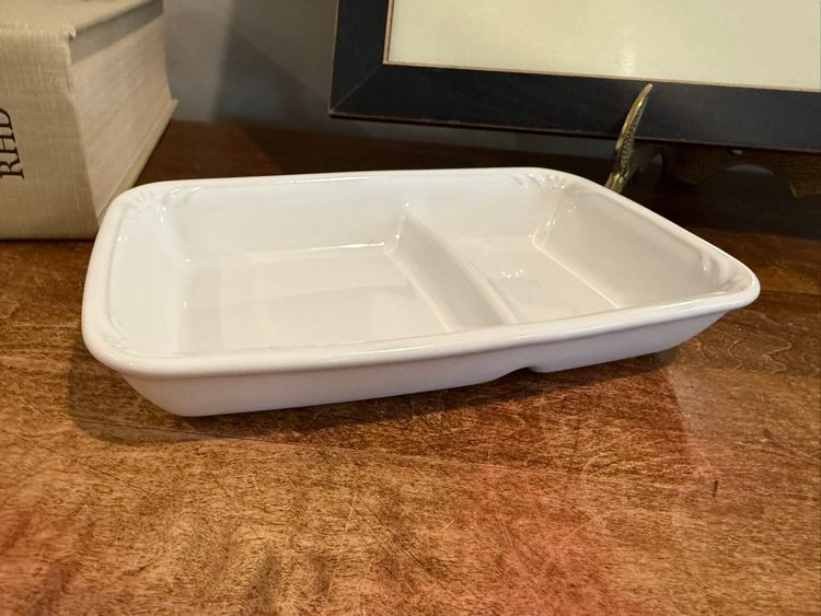 Pfeltzgraph Pottery Ivory Divided Trinket Dish