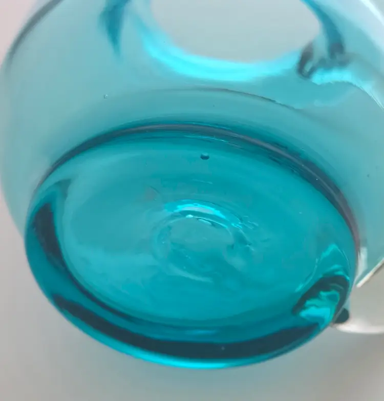 Vintage Blue Glass Pitcher