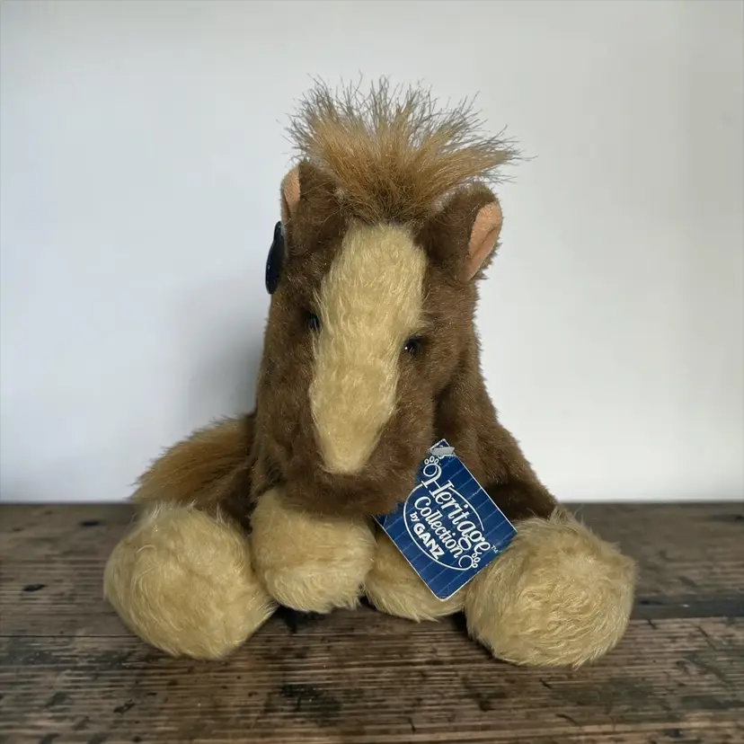 GANZ The Heritage Collection "Shelby" Brown & Tan Horse Plush Soft NWT