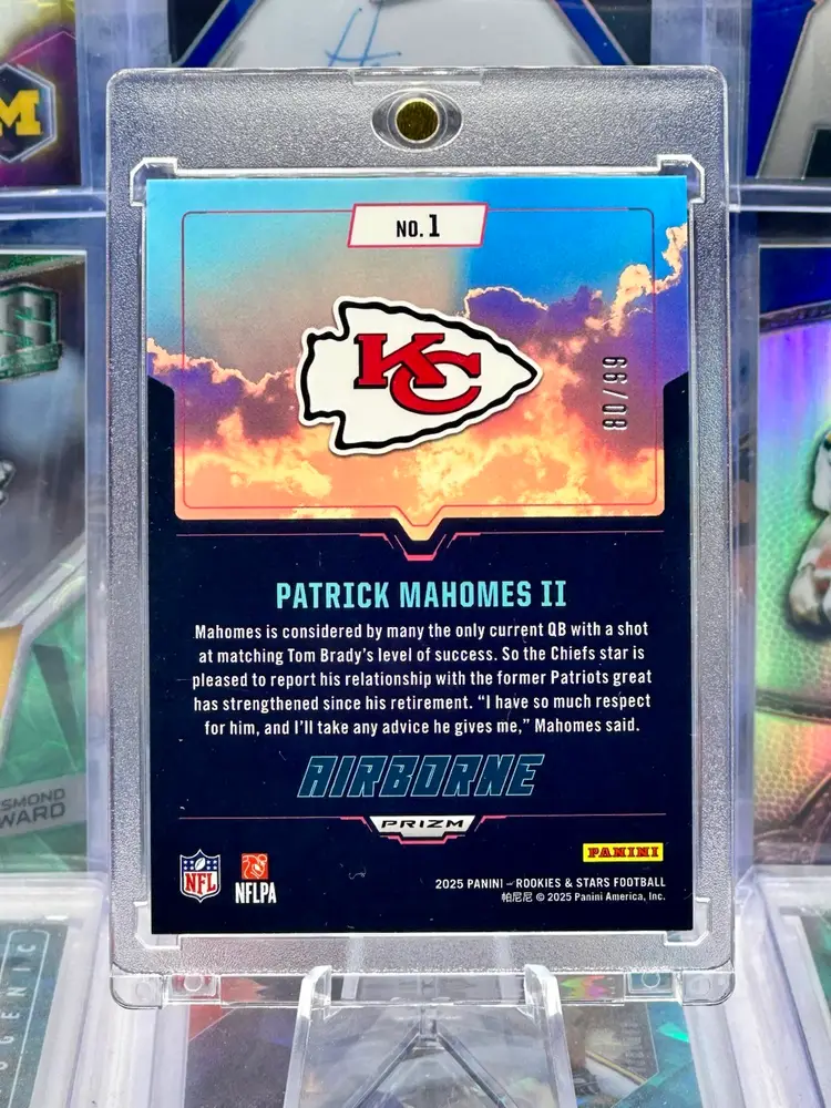 Patrick Mahomes 2025 Rookie & Stars /99 COLOR MATCH Red Prizm Kansas City Chiefs